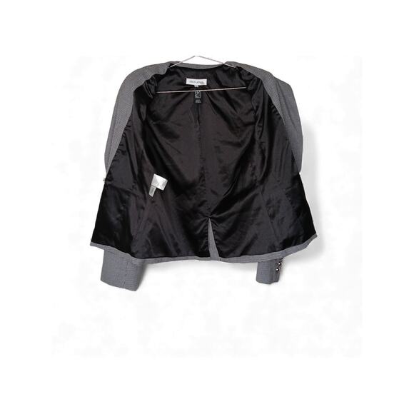 Great Jones Houndstooth Double Breasted Blazer Jacket Small Shoulder Pads - Picture 10 of 15